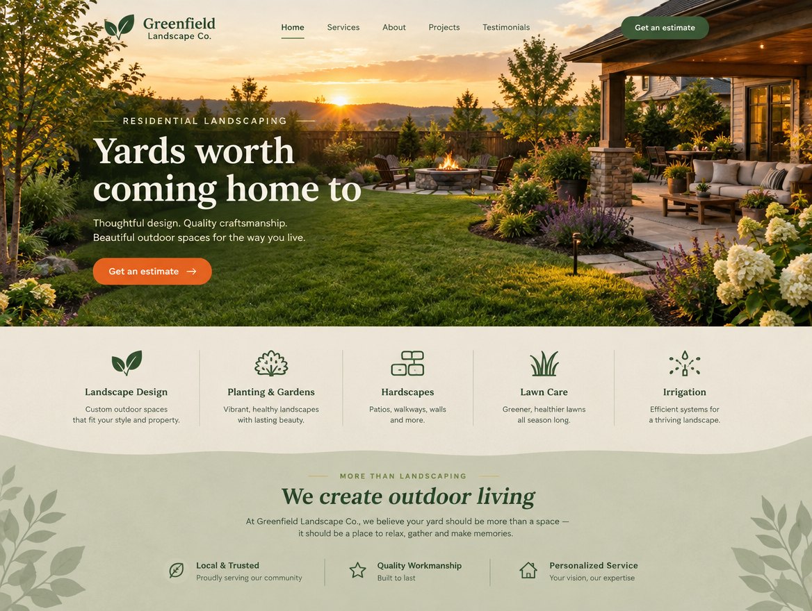 Greenfield Landscape Co. homepage
