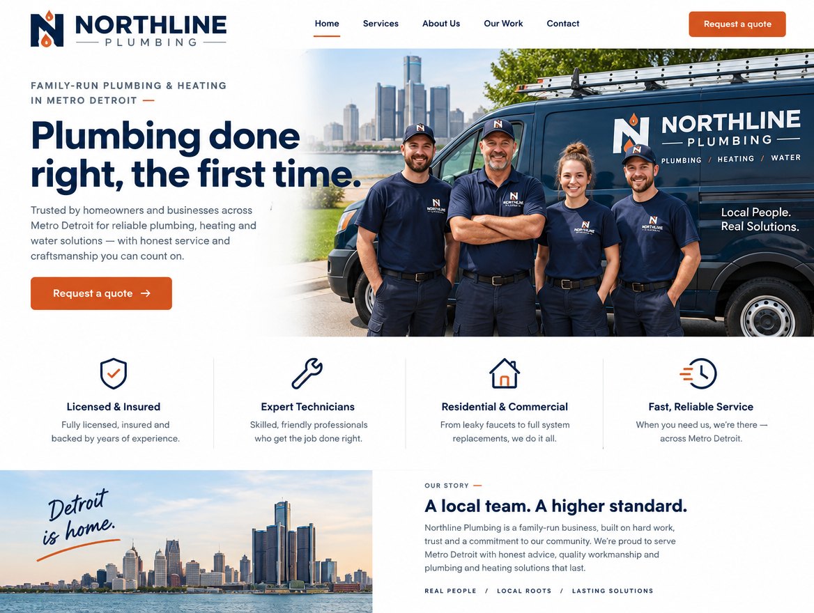 Northline Plumbing homepage