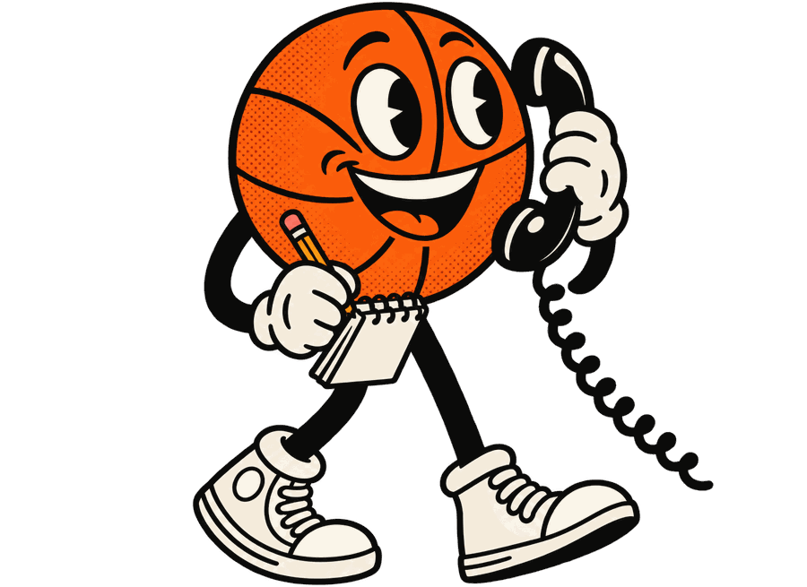 Mascot on a kickoff call taking notes