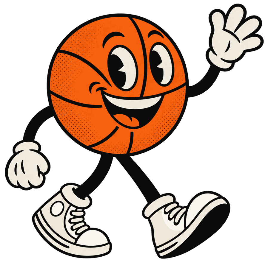 The Alley-Oop mascot waving